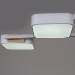 Потолочная люстра на штанге светодиодная Reluce 03361-0.3-04 WH+WOOD (220V)