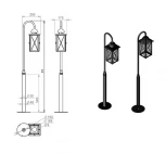 Наземный фонарь Русские фонари Baveno 260-41/bg-14 (220V, ковка)