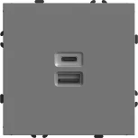 Розетка USB Type A+С (серый) Stekker Эмили 49957