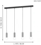 Подвесной светильник Eglo Giaconecchia 39832 (220V, на проводе)