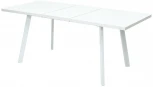 Стол ФИН 120 Белый, стекло/ Белый каркас М-City