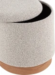 Пуф с ящиком Холли S букле серый, Stool Group