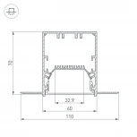 Профиль SL-LINIA55-FANTOM-2000 ANOD (Алюминий) 027161 Arlight FANTOM
