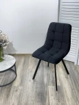 Стул CHILLI-Q SQUARE черный #H75, велюр / черный каркас, 4 шт./1 к