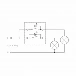 Выключатель двухклавишный с подсветкой (перламутровый рифленый) Werkel W1120113 (a051186)