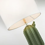 Настольная лампа Odeon Light Cactus 5425/1T золотой/зеленый/белый/металл/керамика/ткань E27 1*60W (220V, выключатель, круглые)