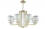 Подвесная люстра Crystal Lux Nicolas SP-PL8 GOLD/WHITE (220V, на цепи)