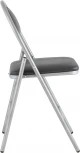 Стул складной Hagen экокожа серый каркас металлик УТ000036847