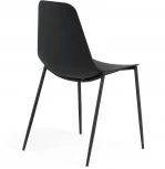Обеденный стул La Forma (ex Julia Grup) Whatts (Черный/ Сталь,Полипропилен,Пластик,Металл)