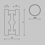 Шинопровод магнитный Flarity круглый латунь 65 см Maytoni Busbar trunkings Flarity TRX154-R-D650-BS (24V)