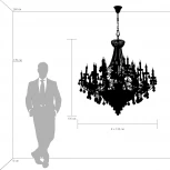 Подвесная большая люстра Osgona Classic 700514 (220V, хрусталь, подсвечник, свеча)