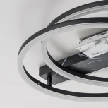 Потолочная люстра светодиодная 90Вт, с ПДУ, металл/акрил, черный/белый мрамор (регулировка яркости, 220V, круглые)