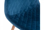 Обеденный стул на металлокаркасе Woodville Capri dark blue / wood 11842