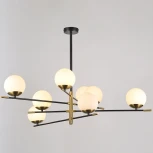 Потолочная люстра на штанге ILLUMICO IL0063-8P-79 BK COP (220V, шар)