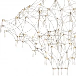 Подвесная люстра светодиодная ST Luce Gravetta SL6601.103.114 Хром/Прозрачный LED 114*0,5W 3000K (220V, на тросе)