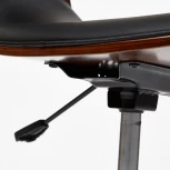 Кресло BEND орех, кож/зам черный