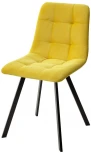 Стул CHILLI-Q SQUARE желтый #H19, велюр / черный каркас, 4 шт./1 к