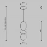 Подвесной светильник Maytoni Brosche MOD362PL-L10BG3K (LED, 220V, на проводе, шар)