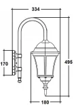 Настенный фонарь уличный IP44 Oasis Light ASTORIA 1 S 91302S/10 Bl (220V, фонарь)