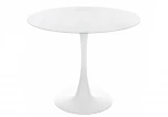 Стеклянный стол Woodville Tulip 90 white 11793