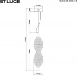 Подвесной светильник ST Luce Ice SL6130.403.15 Черный/Белый, Дымчатый LED 1*16W 3000K (220V, на тросе)