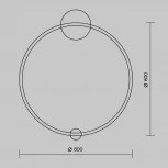 Настенный светильник Maytoni Halo MOD005WL-L22BSK1 (LED, 220V, кольцо)