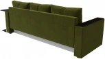 Лига Диванов диван прямой Атланта Лайт со столом справа (Микровельвет/Зеленый)