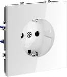 Розетка с заземлением (белый глянцевый) Voltum S70 VLS040101