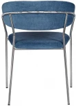 Стул Turin синий вельвет с хромированными ножками Bradex Home FR 0861