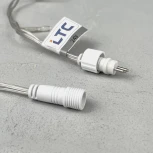 Гирлянда Нить 10м золотой с мерцанием 24В, 100 LED, провод прозрачный ПВХ, IP54 Laitcom PST100BL-10-1GL