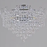 Потолочная люстра на штанге хрустальная Reluce 90192-0.3-10 CR (220V)