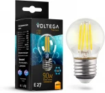 Лампочка светодиодная шар прозрачная E27 6,5W 220V 800 lm 2800K Voltega Globe E27 9W Graphene 7138