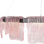 Подвесной сетильник ST Luce Voile SL6021.403.66 черный/розовый LED 1*66W 4000K (220V, на тросе, круглые)