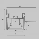 Алюминиевый профиль для натяжного потолка 51x35 Maytoni Led Strip ALM013S-2M