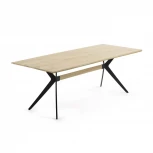 Стол обеденный La Forma (ex Julia Grup) Amethyst (Цвет дуб/ Металл,Шпон,Шпон дуба,Дуб,Сталь,Дерево)