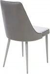 Стул M-City NEPAL-P СВЕТЛО-СЕРЫЙ BM-4, велюр/ белый каркас