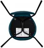 Стул Seven тёмно-бирюзовый велюр с чёрными ножками Bradex Home RF 0255