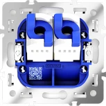 Розетка двойная Ethernet RJ-45 (кашемир) Voltum S70 VLS060203