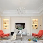 Подвесная люстра Arte Milano AM349920 349920/8 WT (220V, подвески, на цепи, подсвечник, свеча)