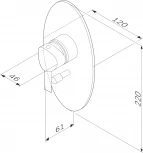 Смеситель Am.Pm Awe F1585000 С ВНУТРЕННЕЙ ЧАСТЬЮ, для ванны и душа