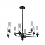 Подвесная люстра на штанге AM Group INDIGO INDIGO SP8 PEARL BLACK (220V)