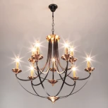 Подвесная люстра Eurosvet Lazzaro 60098/9 черный (220V, на цепи, свеча)