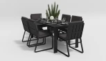 Обеденная группа Gardenini Malia (Алюминий,Ткань/Темно-серый,Антрацит) DMLA.010518.C1