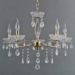 Подвесная люстра ILLUMICO IL0265-5PSQ-39 AB (220V, на цепи, подсвечник, свеча)