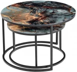 Набор кофейных столиков Tango космический с чёрными ножками, 2шт Bradex Home RF 0205