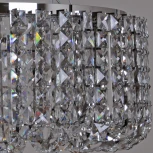 Подвесная люстра хрустальная светодиодная с пультом Reluce 63007-0.4-400 CH (регулировка яркости, 220V, на тросе)