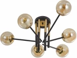 Потолочная люстра на штанге Arte Milano Neapolis-73708 273708/6 BK/GD (220V, шар, молекулы)