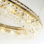 Подвесная люстра Favourite Monilibus 4015-15P (220V, хрусталь, на тросе, круглые)