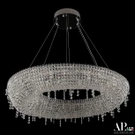 Подвесная люстра светодиодная APL LED Sicilia SH510.0.80.B.Ni.4000 (220V, хрусталь, на тросе, круглые)