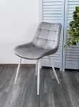 Стул MIAMI G062-37 светло-серый, велюр / белый каркас M-City 628M04296